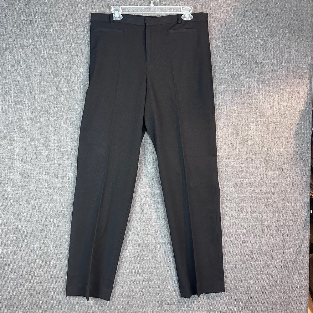 Rafaella Black Textured Stretch 2 Way Pants Size 14